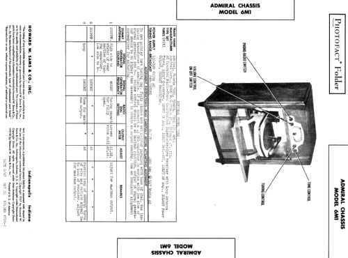 7C61 Ch= 6M1; Admiral brand (ID = 358216) Radio