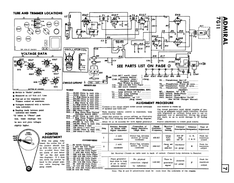 7G11 Ch= 7G1; Admiral brand (ID = 192600) Radio