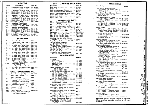 7G13 Ch= 7G1; Admiral brand (ID = 192995) Radio