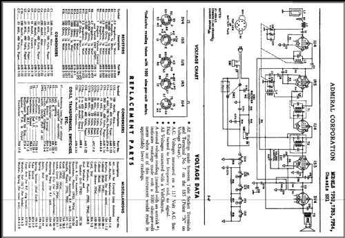 7P32 Ch= 5H1; Admiral brand (ID = 416733) Radio