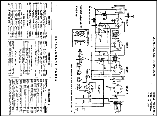 7T01 Ch= 5N1; Admiral brand (ID = 372055) Radio