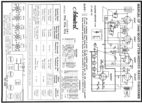 7T15 Ch= 5K1 ; Admiral brand (ID = 85796) Radio