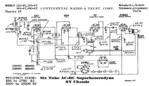 985-6Y Ch= 6Y; Admiral brand (ID = 1489358) Radio