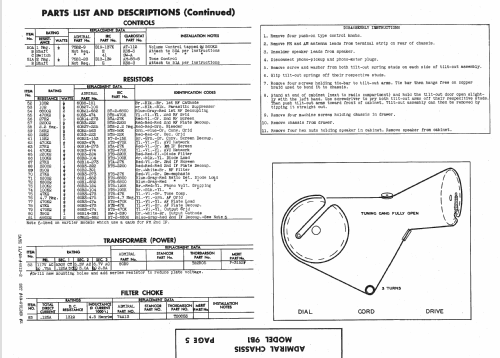 9B14 Ch= 9B1; Admiral brand (ID = 1420538) Radio