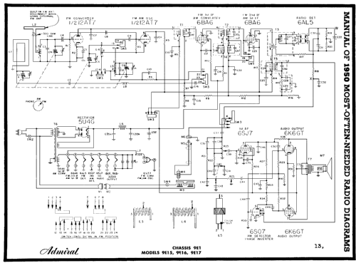 9E15 Ch= 9E1; Admiral brand (ID = 105176) Radio