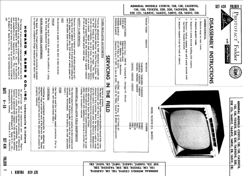 C21E11E Ch= 16S1CB; Admiral brand (ID = 880319) Television