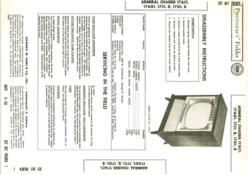 CA21F43 Ch= 17AG1; Admiral brand (ID = 2581942) Television