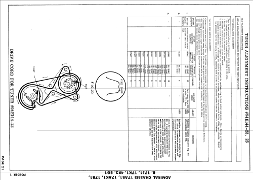 CH21F52 Ch= 17B1; Admiral brand (ID = 842399) Television