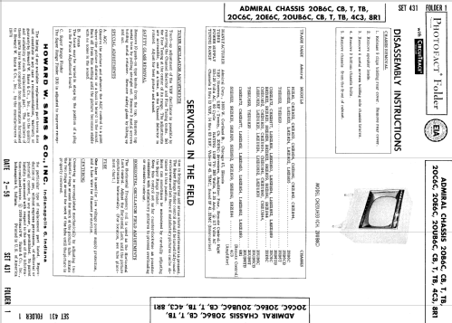 CH21UH32 Ch= 20UB6C; Admiral brand (ID = 869199) Television