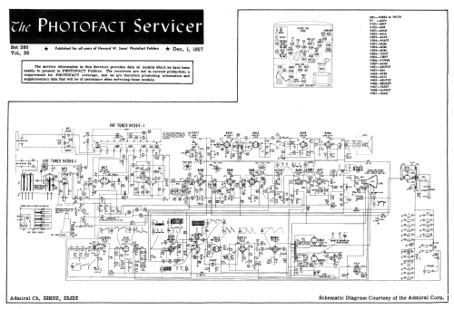 Chassis Ch= 22H3Z; Admiral brand (ID = 2482046) Television