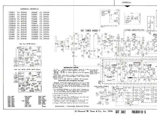 Claremont T23B2 Ch= 20Y4L; Admiral brand (ID = 2695014) Television