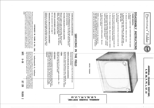 Claremont TS23B2 Ch= 20SY4L; Admiral brand (ID = 2347495) Television