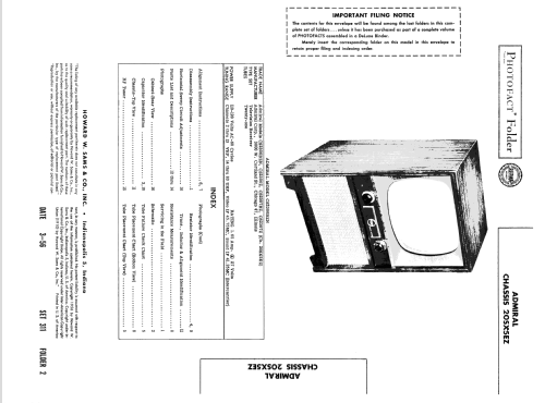 CS2307Z Ch= 20SX5EZ; Admiral brand (ID = 2100326) Television