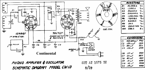 CW-13 ; Admiral brand (ID = 461277) Ampl/Mixer