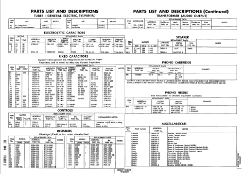 HP2238 Ch= 4G2 R-Player Admiral brand Continental Radio & Television ...