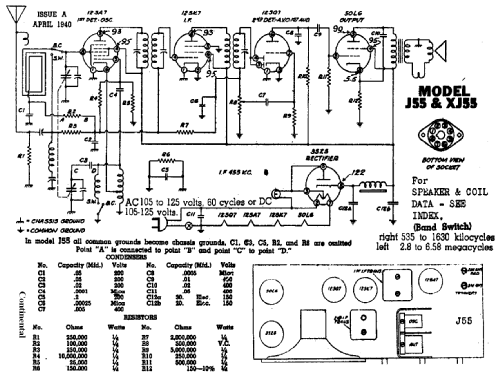 J 55 ; Admiral brand (ID = 469998) Radio