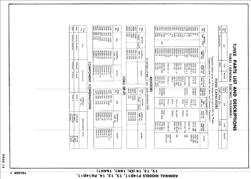 P14D11 Ch= 16H1; Admiral brand (ID = 938383) Television