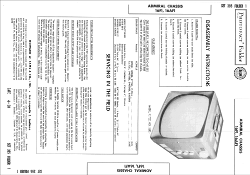 P17D21 Ch= 16F1; Admiral brand (ID = 2577281) Television