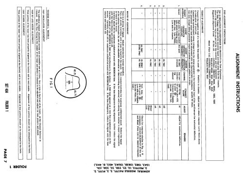 P17F1, P17F2, P17F3 Ch= 15A2; Admiral brand (ID = 620280) Television