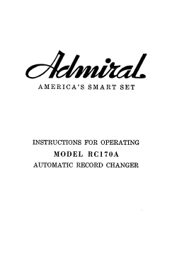 RC 170A ; Admiral brand (ID = 2817440) R-Player