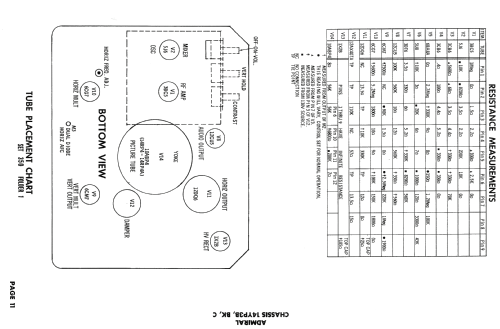 T1011AL Ch= 14YP3B; Admiral brand (ID = 1743300) Television