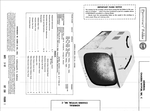 T1012AL Ch= 14YP3B; Admiral brand (ID = 1743334) Television