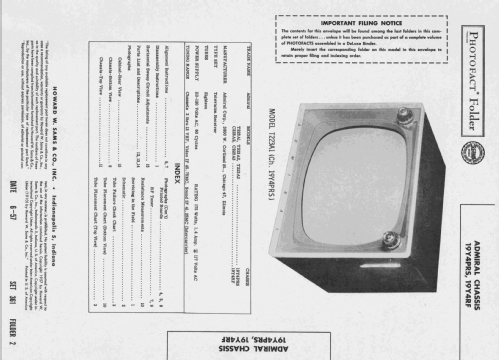 T223A3 Ch= 19Y4PRS; Admiral brand (ID = 2382023) Television