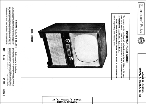 T2242BZ Ch= 20X5CZ; Admiral brand (ID = 2640850) Television