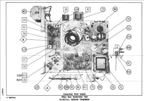 T323B1B Ch= 20Z4PSB; Admiral brand (ID = 2478075) Television