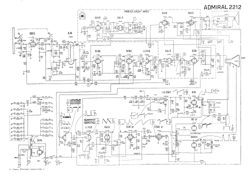 TV Set 2212; Admiral brand (ID = 2942081) Television