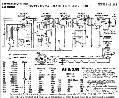 XA6 ; Admiral brand (ID = 470013) Radio