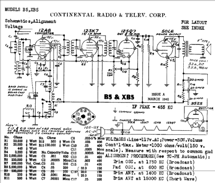 XB5 ; Admiral brand (ID = 470017) Radio