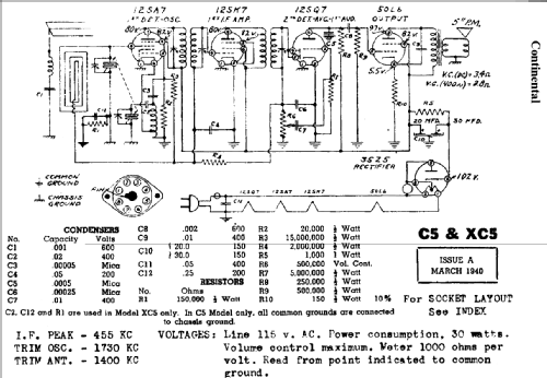 XC5 ; Admiral brand (ID = 474266) Radio