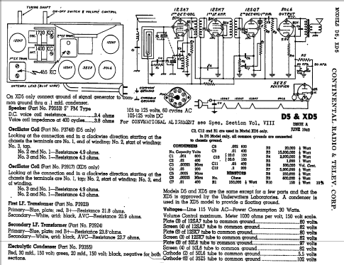 XD 5 ; Admiral brand (ID = 314072) Radio