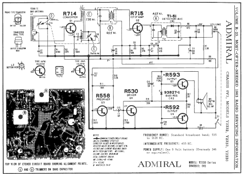 Y2332 Ch= 6V3; Admiral brand (ID = 168132) Radio