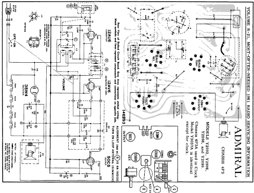 Y2993 'Avalon' Ch= 4P3; Admiral brand (ID = 141718) Radio