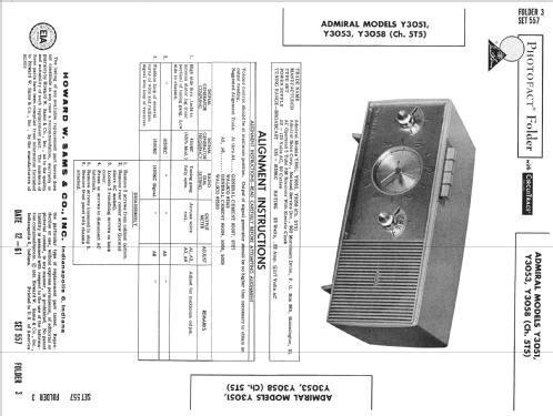 Y3051 'Duncan' Ch= 5T5; Admiral brand (ID = 741375) Radio