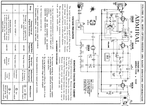 Y3133 Ch= 4R3; Admiral brand (ID = 149935) Radio