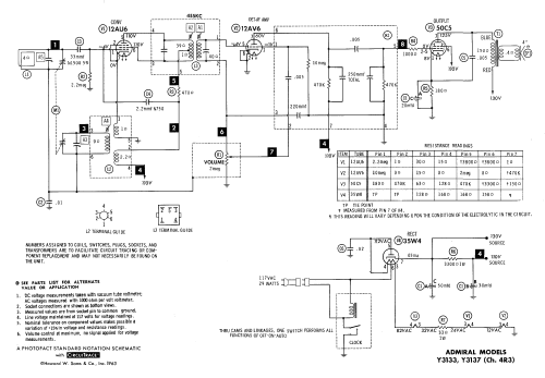 Y3133 Ch= 4R3; Admiral brand (ID = 481424) Radio