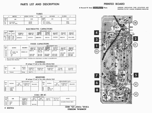 Y3133 Ch= 4R3; Admiral brand (ID = 481426) Radio