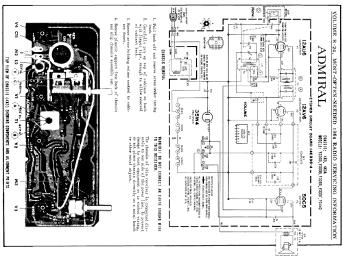 Y3303 'Minuet' Ch= 4X3; Admiral brand (ID = 176119) Radio