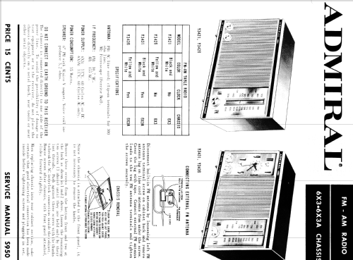 Y3431 'Maestro' Clock Radio Ch= 6X3A; Admiral brand (ID = 1480452) Radio