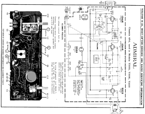 Y3503 Ch= 4A4; Admiral brand (ID = 186599) Radio