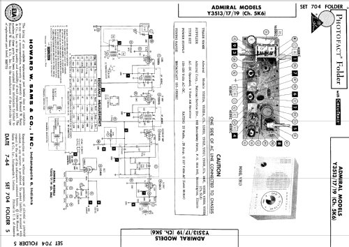 Y3513 Ch= 5K6; Admiral brand (ID = 529619) Radio