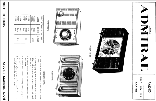 Y3517 Ch= 5K6; Admiral brand (ID = 1545376) Radio