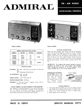 Y3593N Ch= 6A4N; Admiral brand (ID = 3003212) Radio