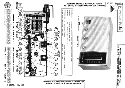 Y3598N Ch= 6A4N; Admiral brand (ID = 1273502) Radio