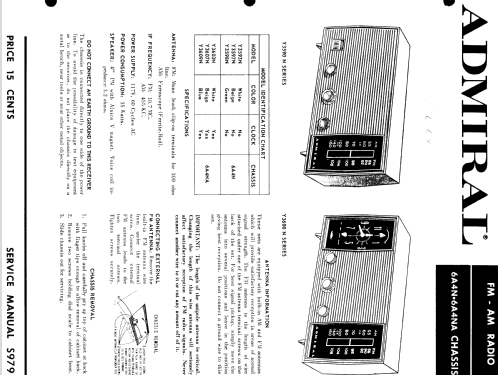 Y3603N Ch= 6A4NA; Admiral brand (ID = 1573922) Radio