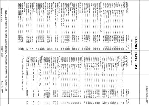 Y3808 Ch= 5M6; Admiral brand (ID = 1545839) Radio