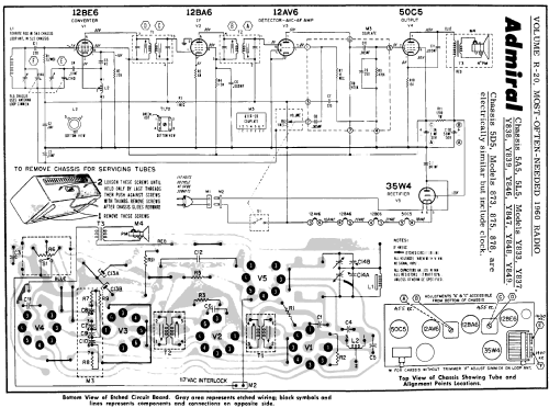 Y833 Ch= 5L5; Admiral brand (ID = 184076) Radio